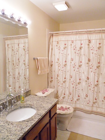 1303 Providence Circle, Unit 1303 Elgin, IL 60120 - Photo 13 of 16 a bathroom with a granite countertop sink and a mirror