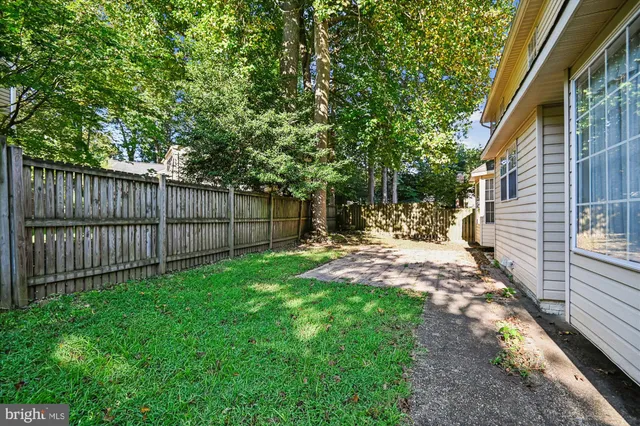 a view of backyard with a trees