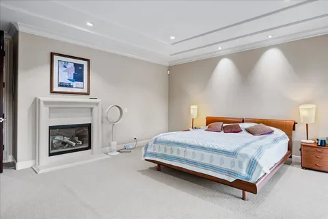 a view of balcony with wooden floor