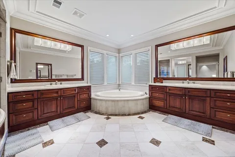 a view of a trees with a yard