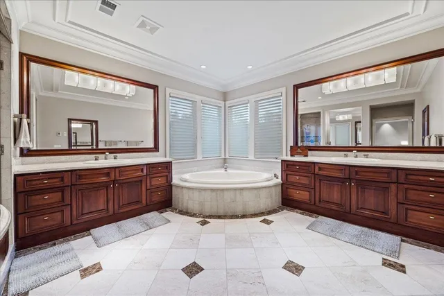 a view of a trees with a yard