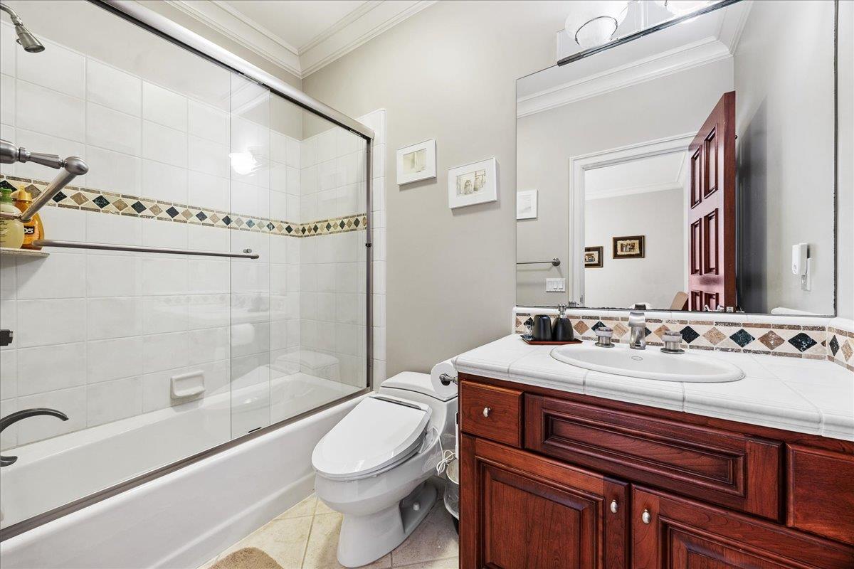 20040 Spaich Court Saratoga, CA 95070 - Photo 47 of 87 a bathroom with a sink a toilet and shower
