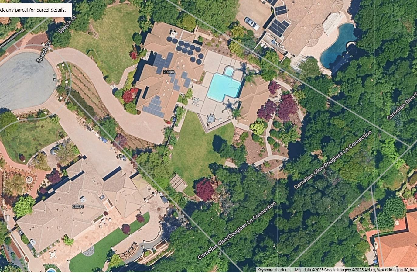 20040 Spaich Court Saratoga, CA 95070 - Photo 87 of 87 an aerial view of a house with swimming pool and outdoor space