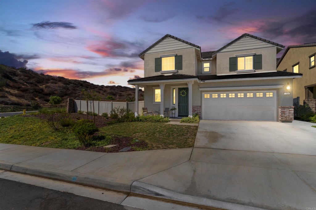 a front view of a house
