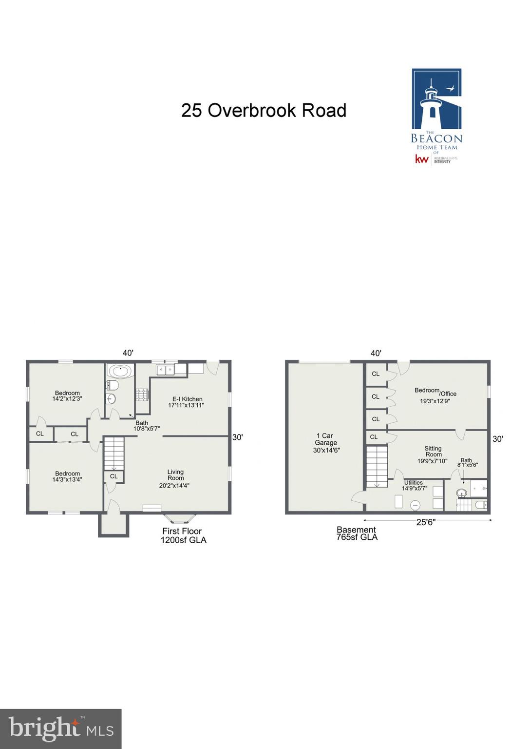25 Overbrook Road Catonsville, MD 21228 - Photo 39 of 39 Floor Plan - 1st floor & Lower Level