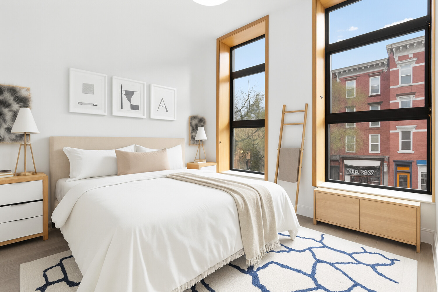 983 Manhattan Avenue, Unit 1 Brooklyn, NY 11222 - Photo 4 of 10 a bedroom with a large bed and a window