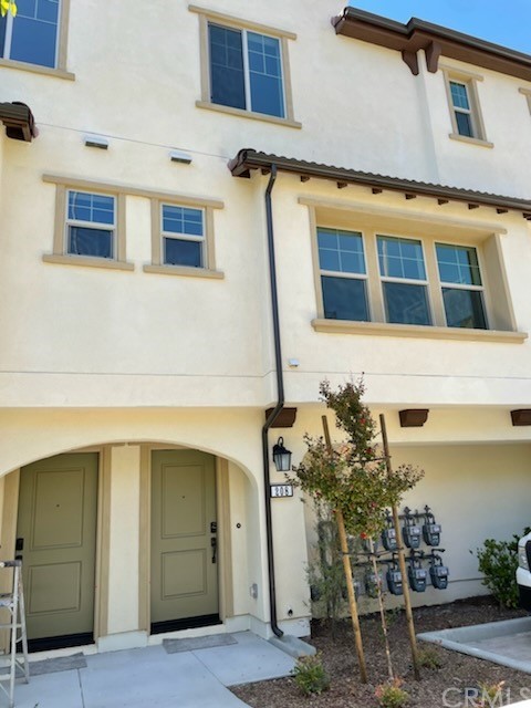 a front view of a building