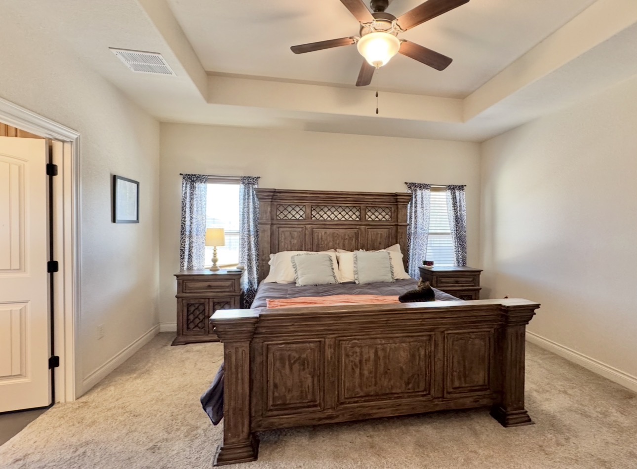 1094 Raintree Lane Elgin, TX 78621 - Photo 22 of 36 Master bedroom with coffered ceilings.