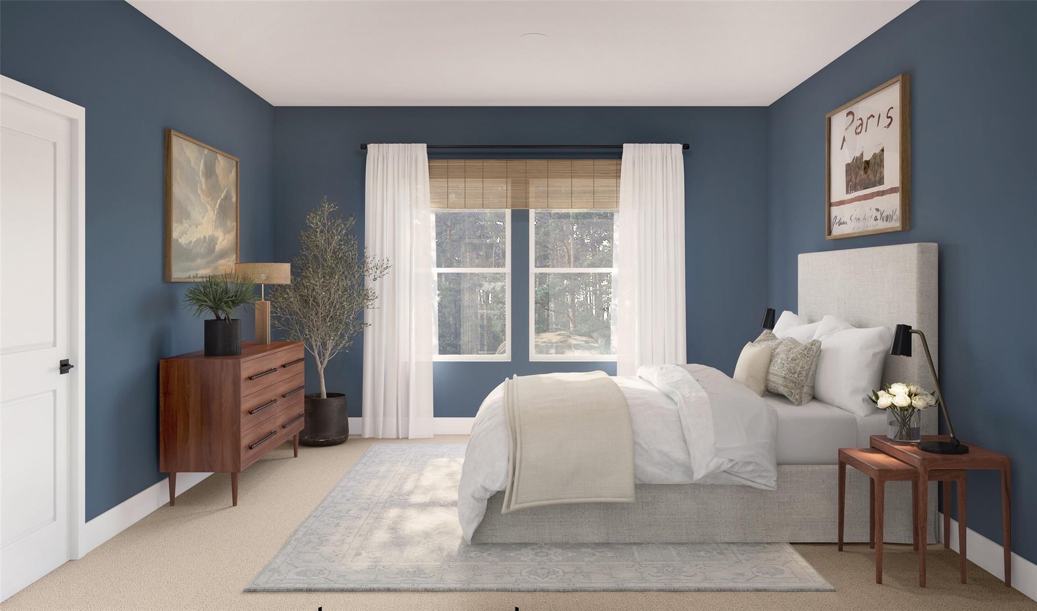 7815 Jade Crest Drive Angleton, TX 77515 - Photo 13 of 31 a bedroom with a bed and wooden floor