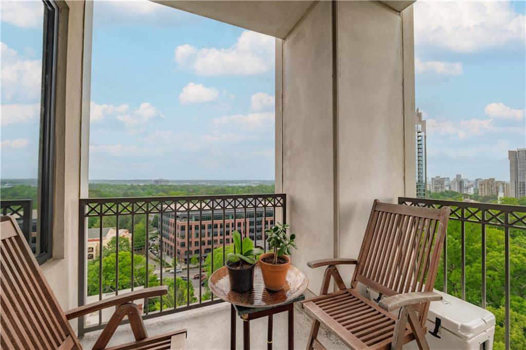 2828 Peachtree Road Northwest, Unit 1501 Atlanta, GA 30305 - Photo 7 of 30 a view of balcony with furniture