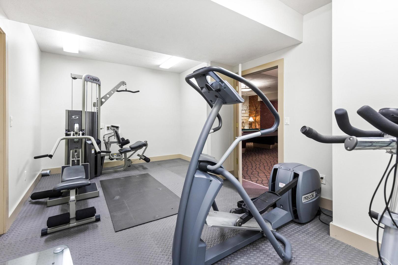 36 Sunset Road Bloomington, IL 61701 - Photo 62 of 67 a view of a room with gym equipment