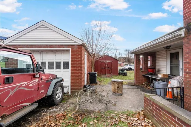 a front view of a house with a patio