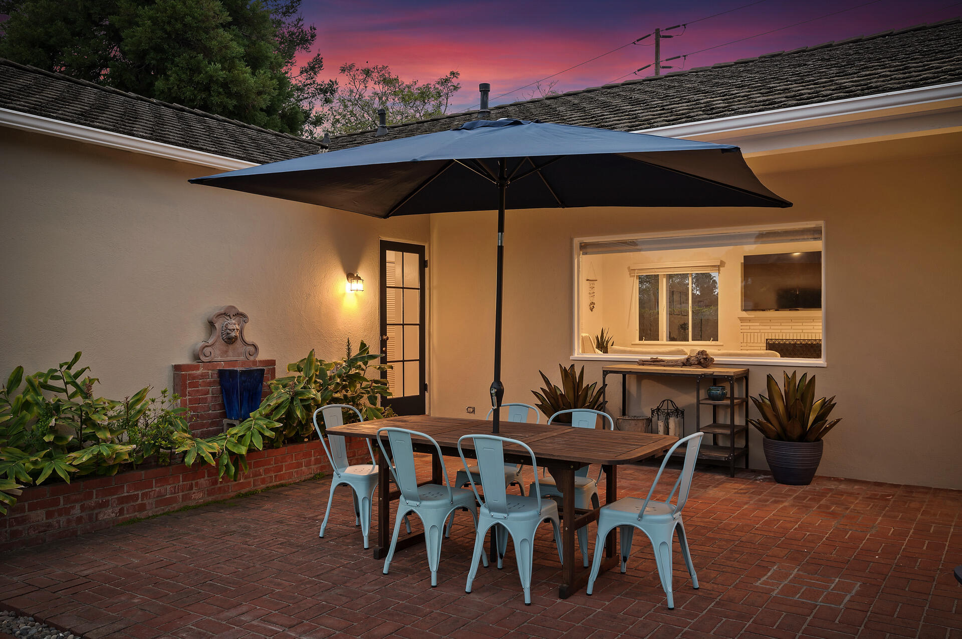 Undisclosed Address Carpinteria, CA 93013 - Photo 18 of 38 08 - Back Patio (Twilight)