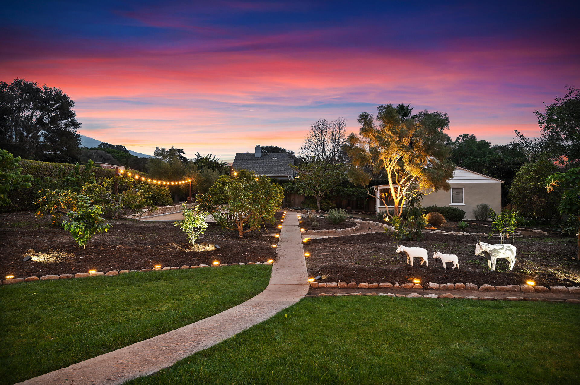 Undisclosed Address Carpinteria, CA 93013 - Photo 24 of 38 12 - Back Yard (Twilight)