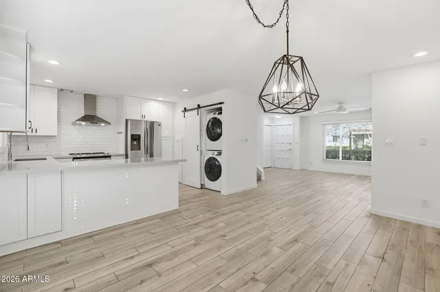 a view of kitchen and microwave