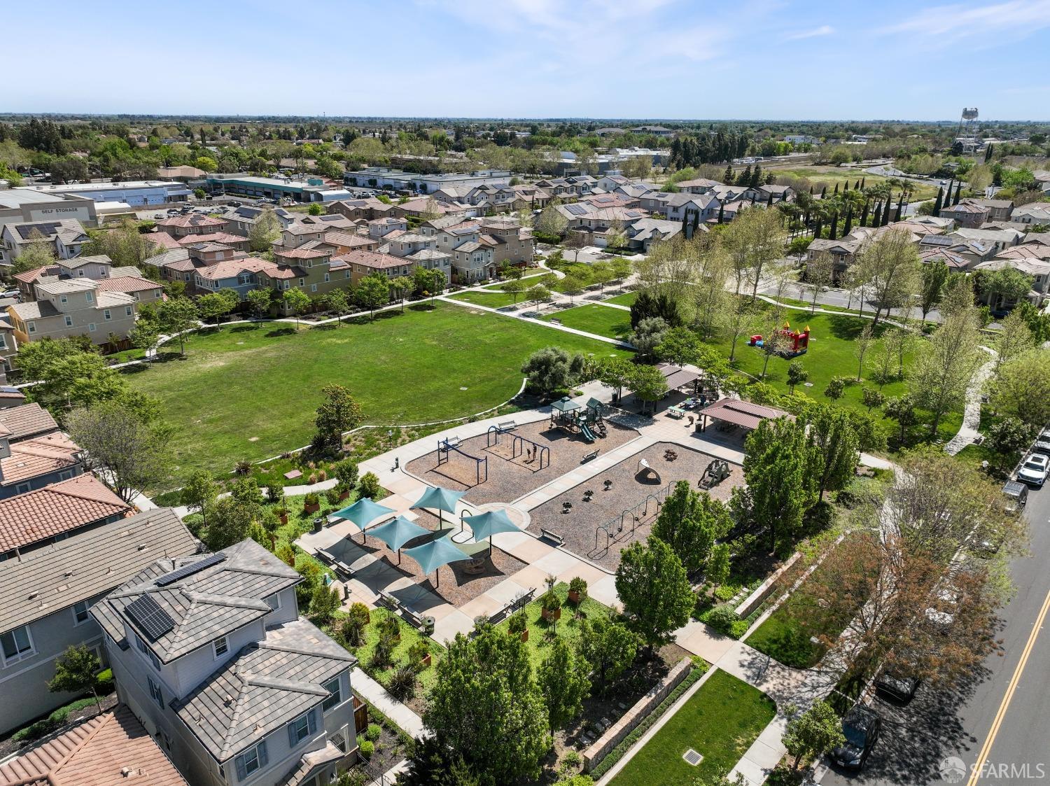 324 MacArthur Way Brentwood, CA 94513 - Photo 42 of 45 an aerial view of residential houses with outdoor space and swimming pool