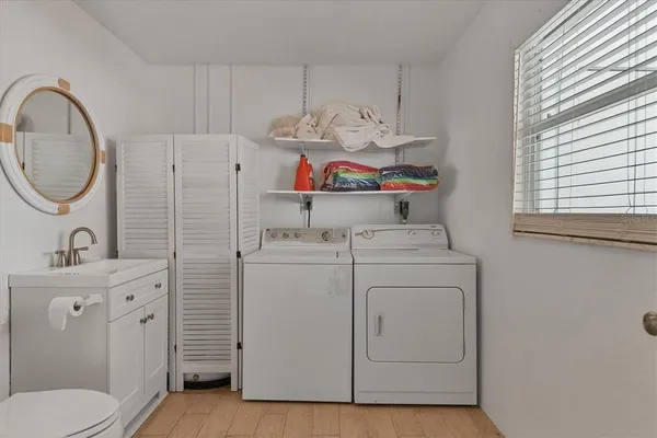 a room with storage and utility