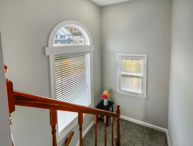 a view of entryway with a window