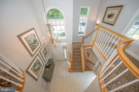 a view of an entryway with staircase