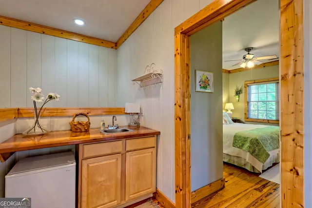 front view of a building with a yard