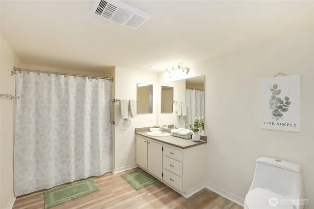 a view of a glass door and a window