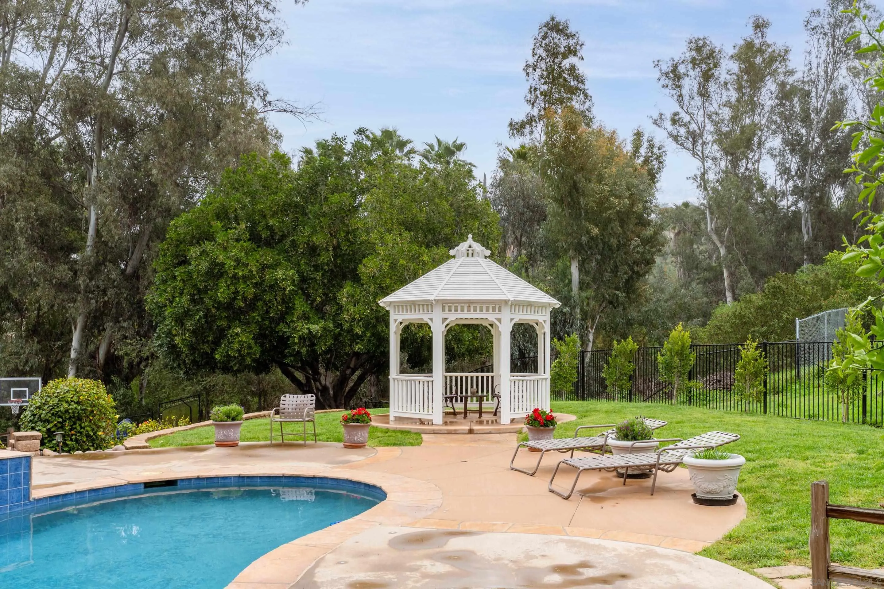16327 Woodson View Road Poway, CA 92064 - Photo 50 of 54 a view of a swimming pool with lawn chairs and plants