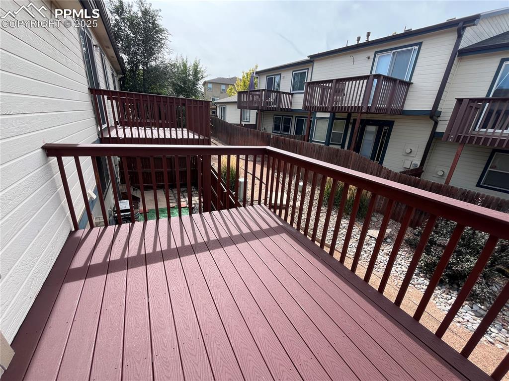 718 Mediterranean Point Colorado Springs, CO 80910 - Photo 14 of 28 a view of wooden balcony
