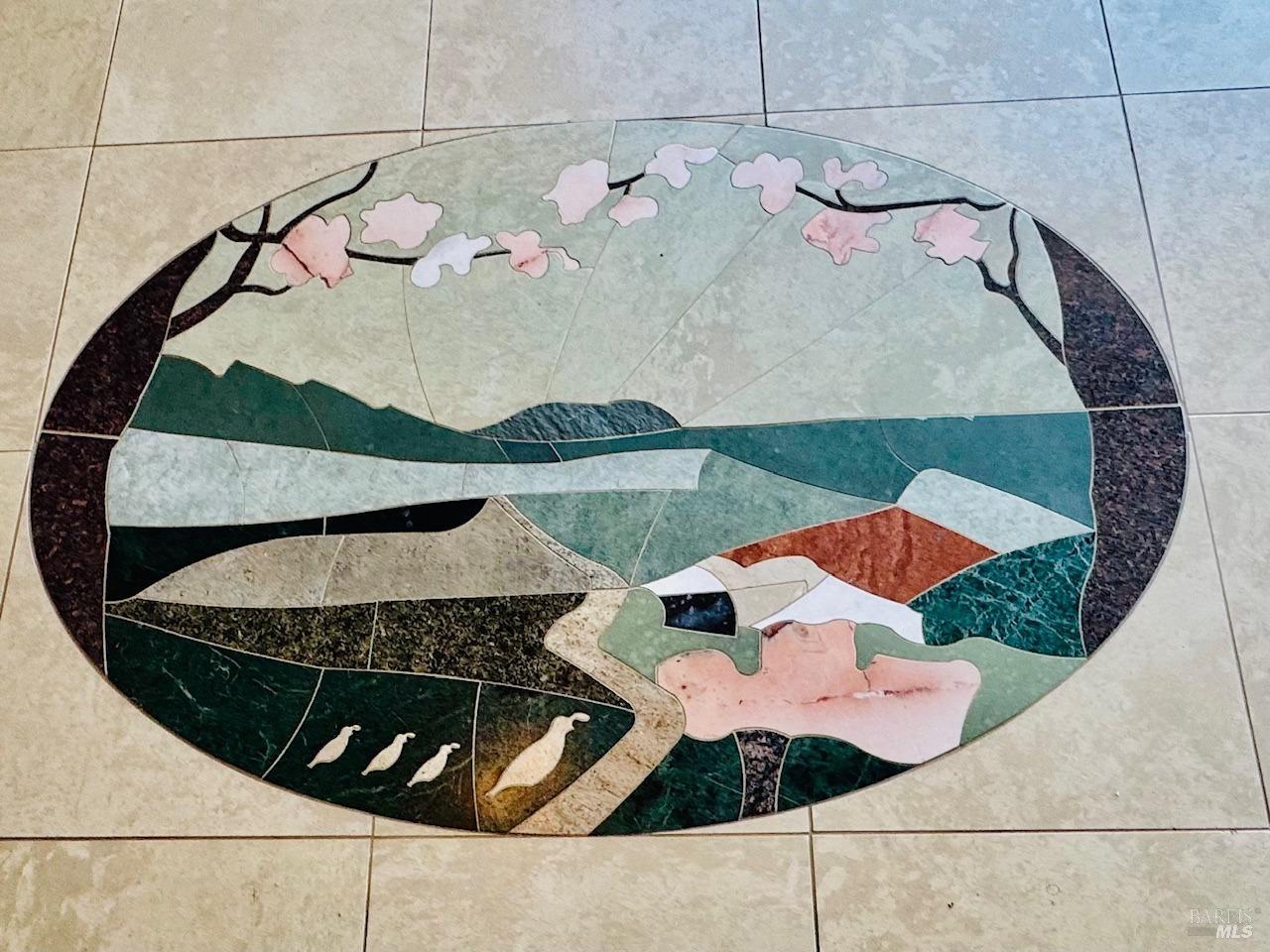 8560 Holmes Lane Winters, CA 95694 - Photo 28 of 98 Custom Created Flooring Design by Local Artist Carol Weins.