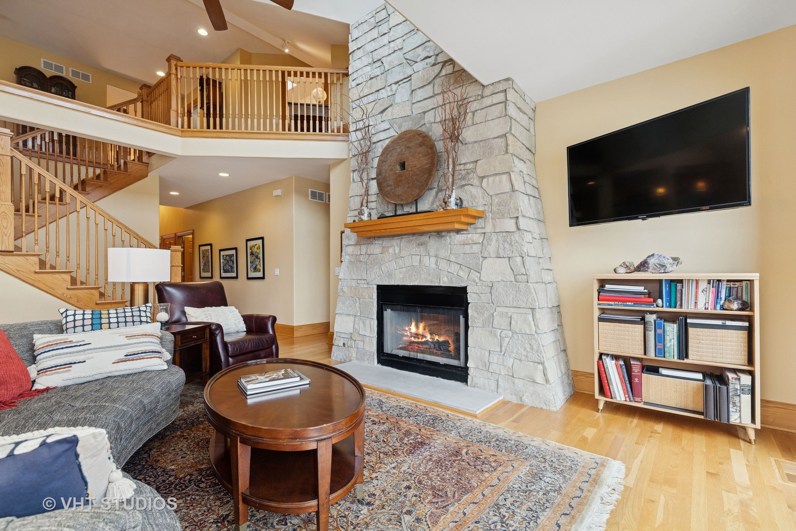 6107 Lake Shore Drive Cary, IL 60013 - Photo 14 of 40 a living room with furniture and a wooden floor