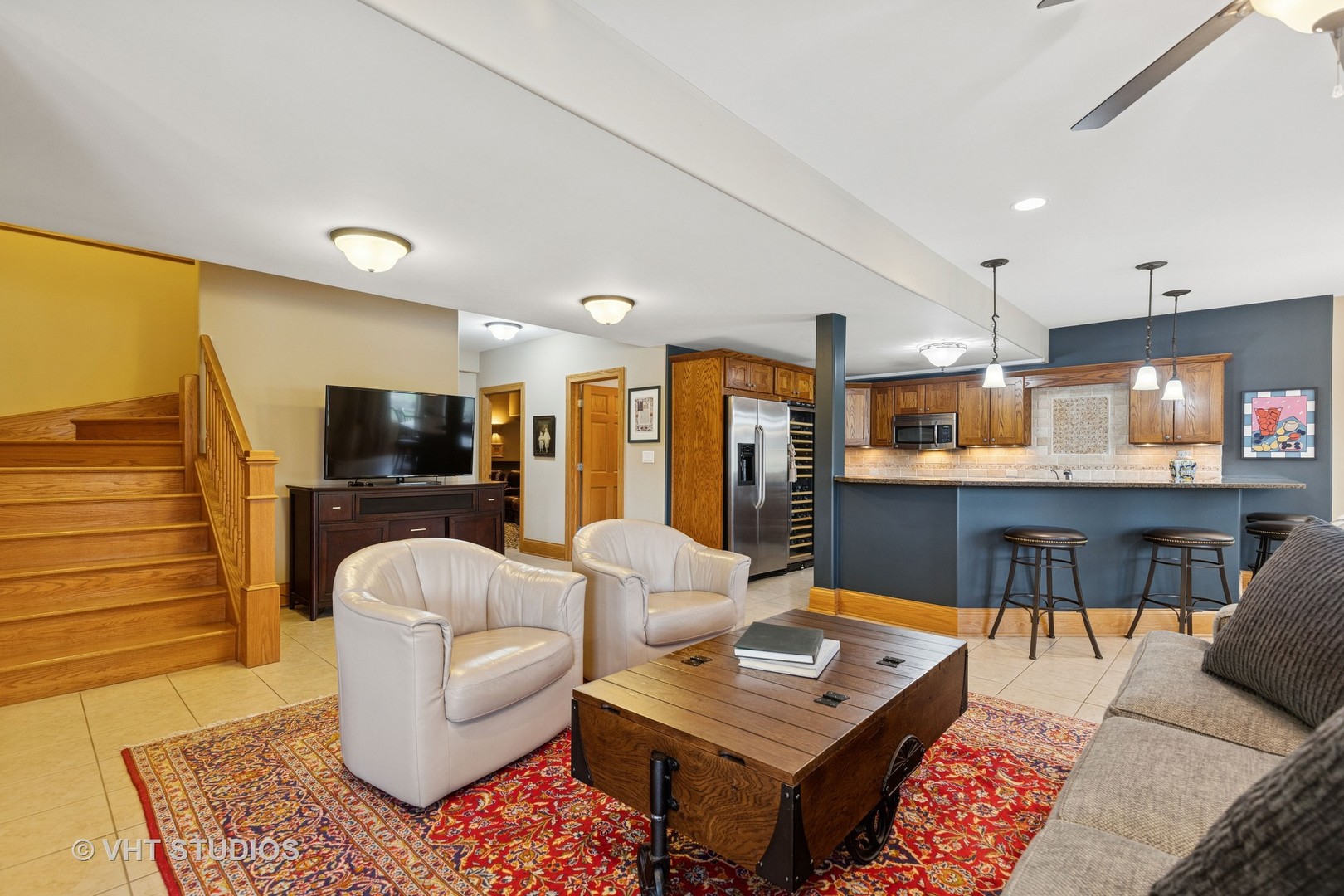 6107 Lake Shore Drive Cary, IL 60013 - Photo 30 of 40 a living room with furniture and a flat screen tv