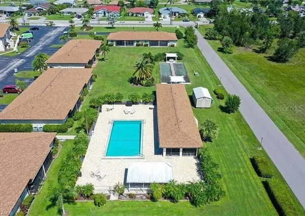 an aerial view of a