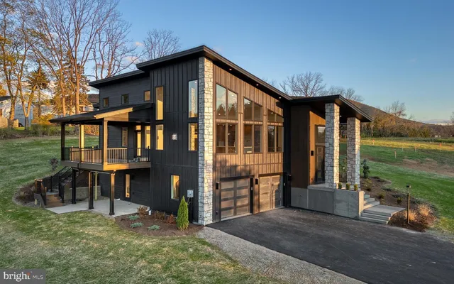 a front view of a house with balcony