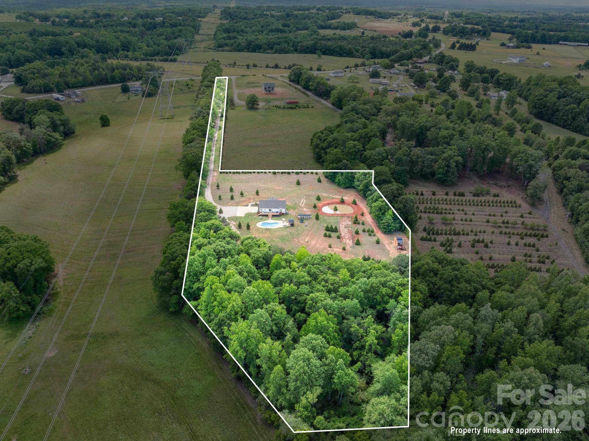 1076 McSwain Road Chesnee, SC 29323 - Photo 35 of 36 an aerial view of house with yard
