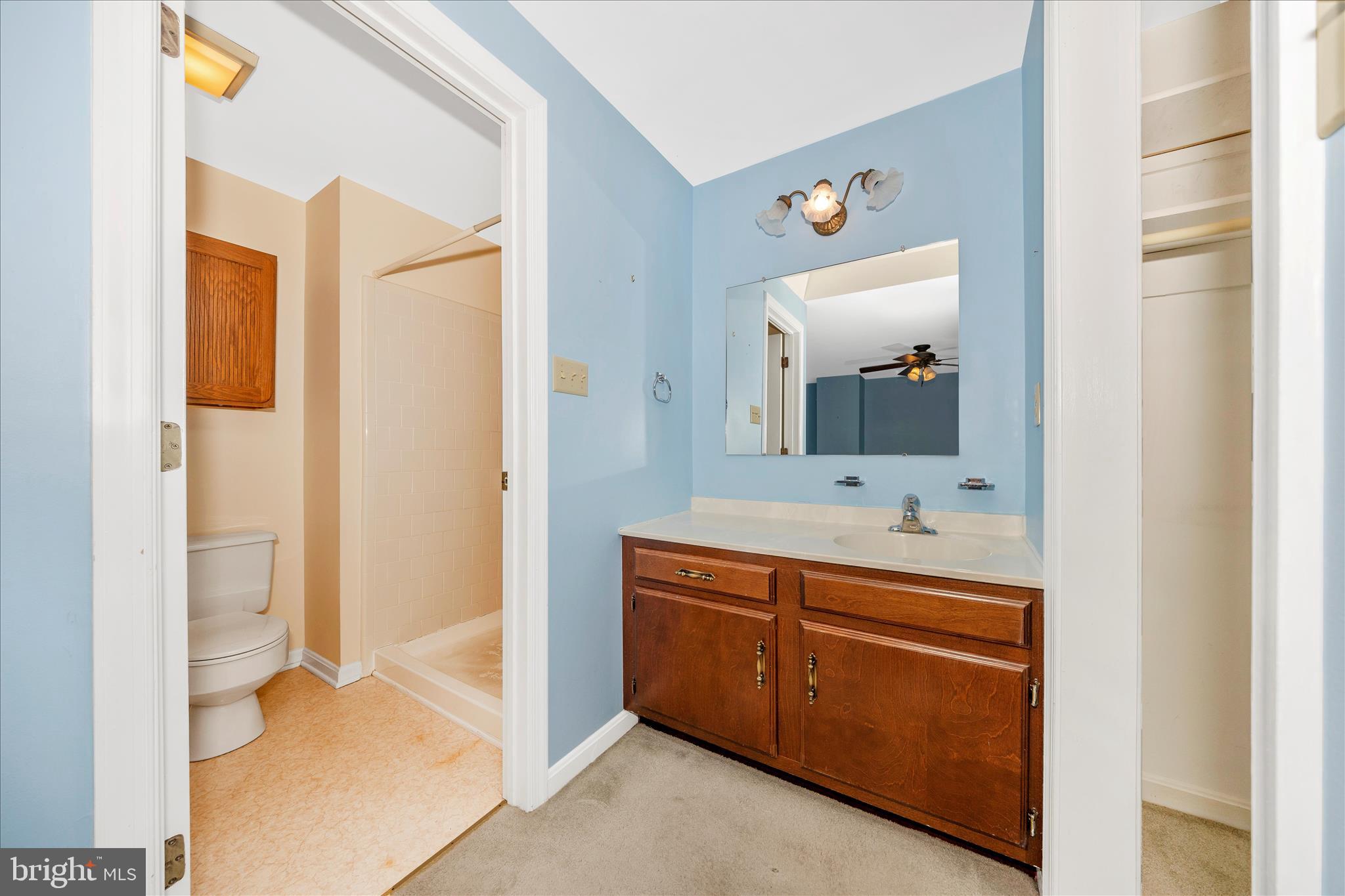 8007 Broken Reed Court Frederick, MD 21701 - Photo 26 of 72 a en suite bathroom with a sink a mirror and a shower