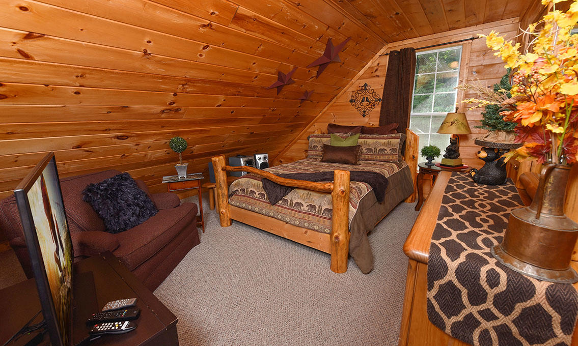 1555 Trappers Ridge Sevierville, TN 37862 - Photo 30 of 38 pigeon-forge-cabin-serendipity-bedroom-3