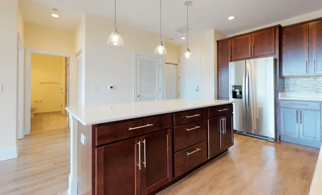 a view of a kitchen area