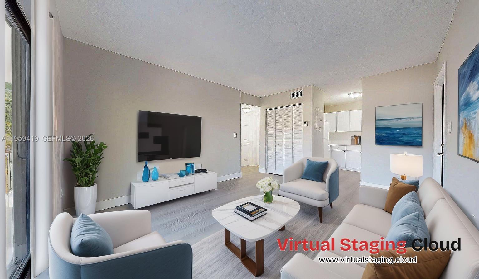 329 Southwest 9th Avenue Miami, FL 33130 - Photo 66 of 97 a living room with furniture and a flat screen tv