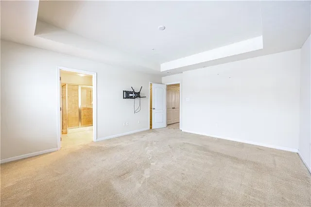 an empty room with a natural light