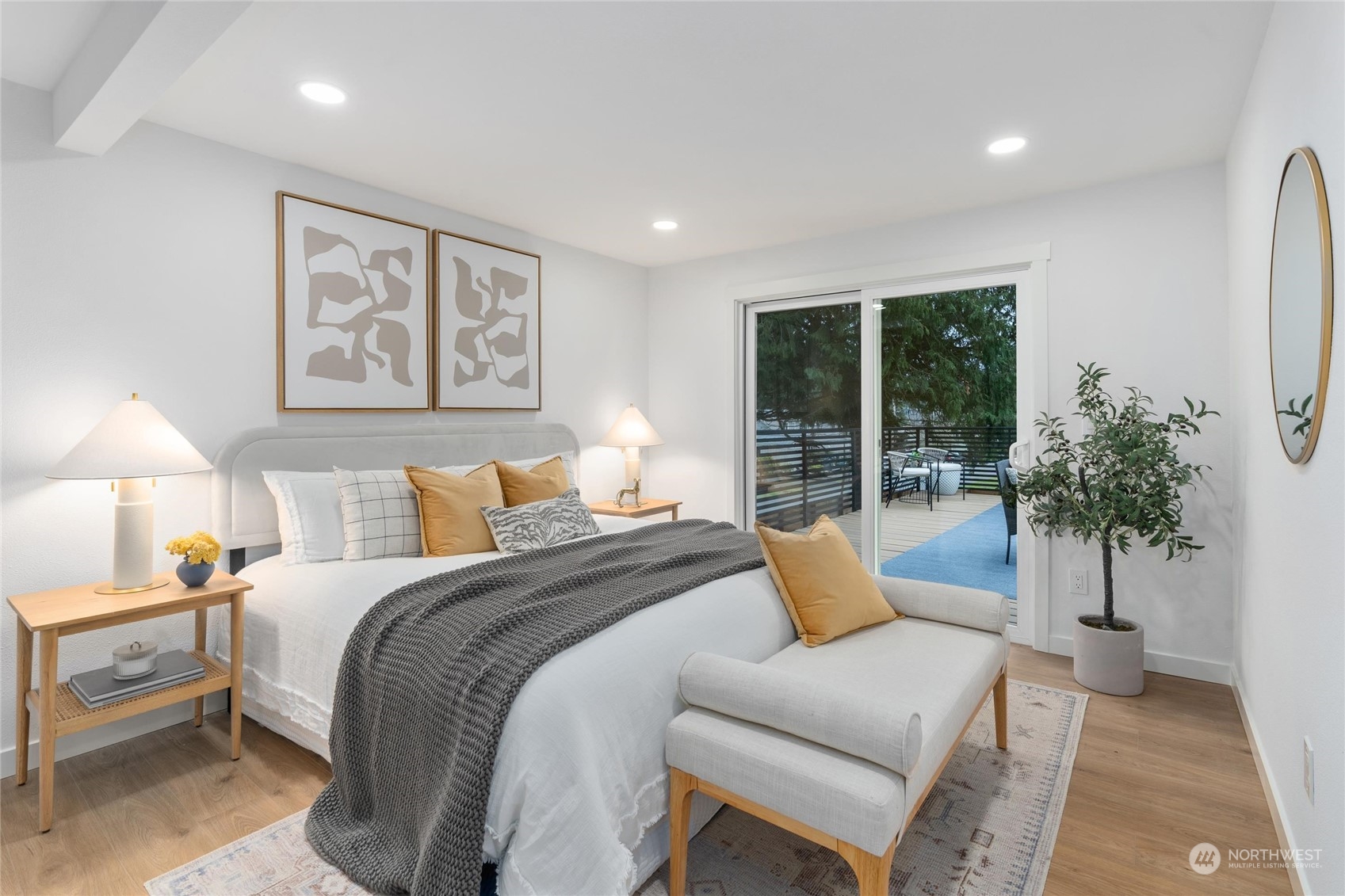 1256 Birch Street Edmonds, WA 98020 - Photo 15 of 37 a bedroom with furniture and a large window
