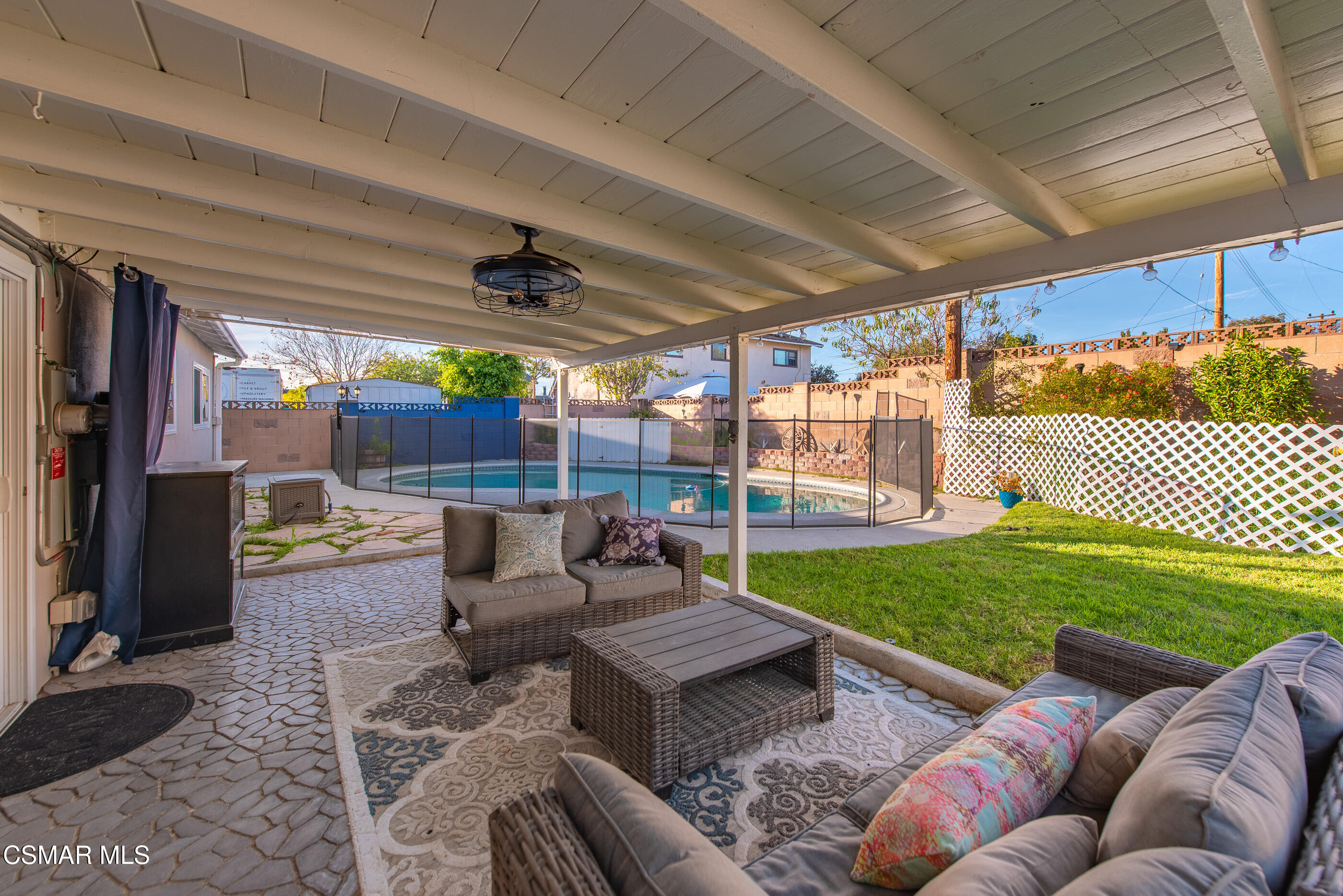 2267 Morley Street Simi Valley, CA 93065 - Photo 21 of 35 a view of a patio with couches and a big yard