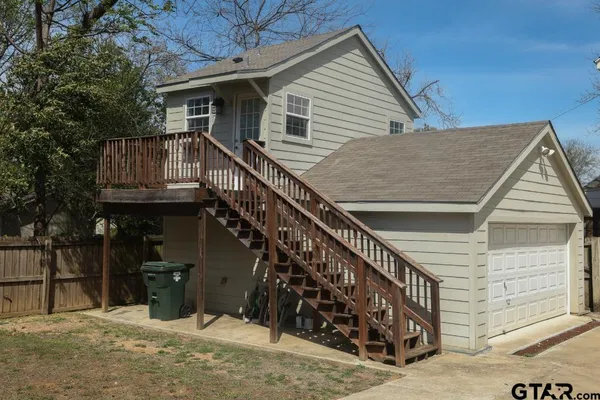 a view of a house with a balcony