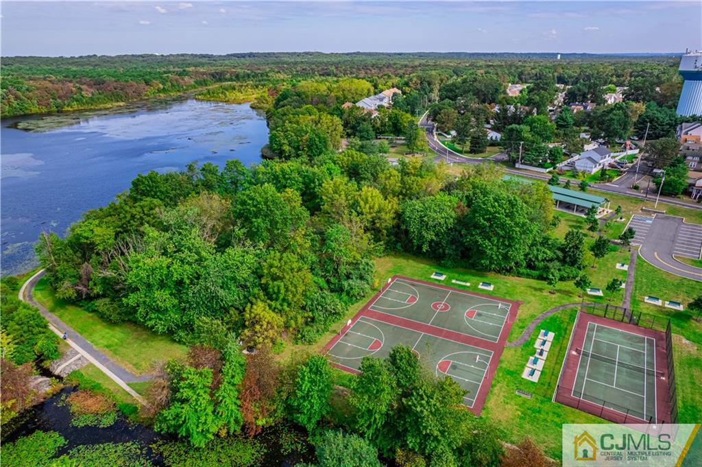 18 Main Street Helmetta, NJ 08828 - Photo 27 of 32 an aerial view of a yard with plants and large trees