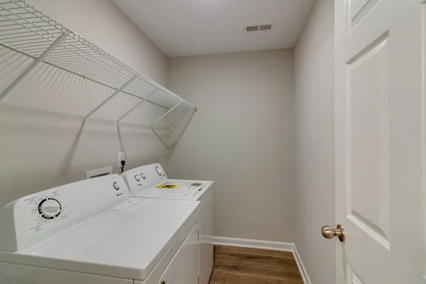 a view of a hallway with an empty space