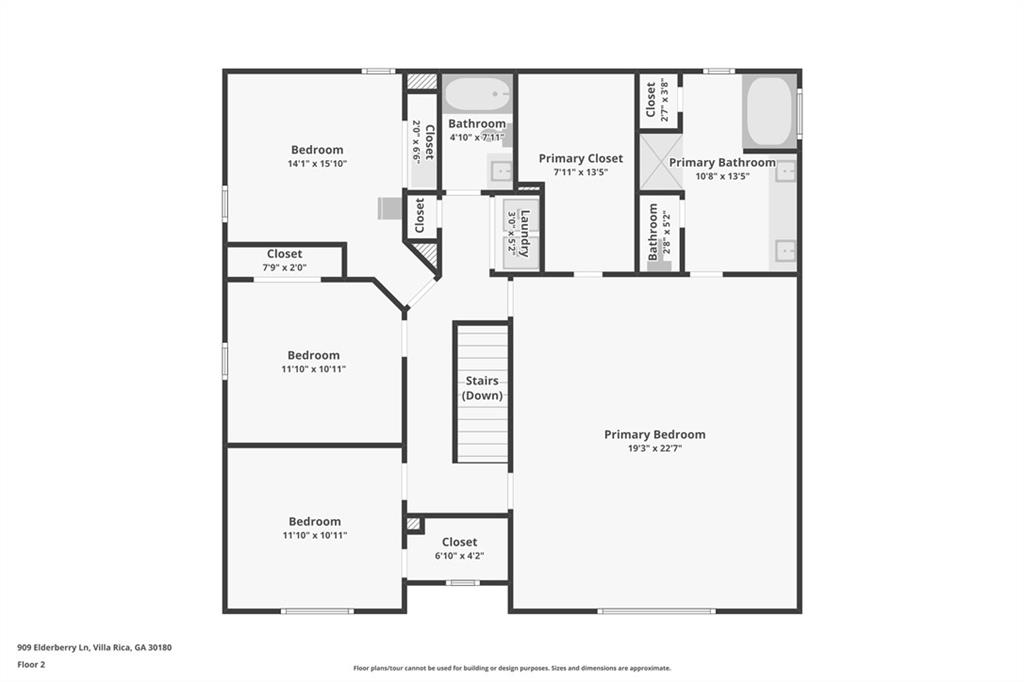 909 Elderberry Lane Villa Rica, GA 30180 - Photo 32 of 34 a picture of floor plan