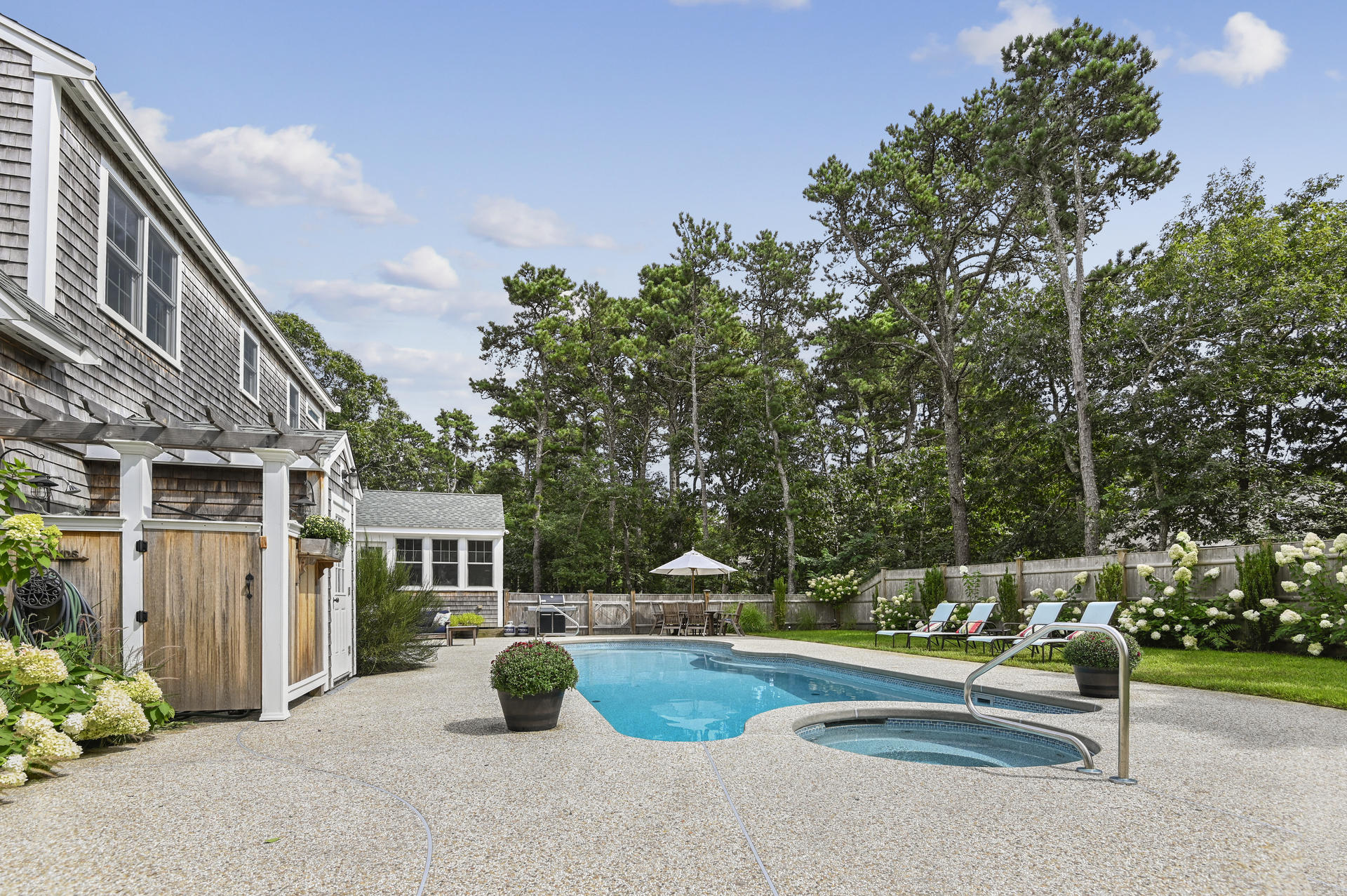 20 Hughes Road Eastham, MA 02642 - Photo 17 of 20 a garden view with a seating space