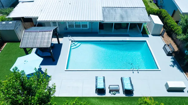 a view of outdoor space with seating area