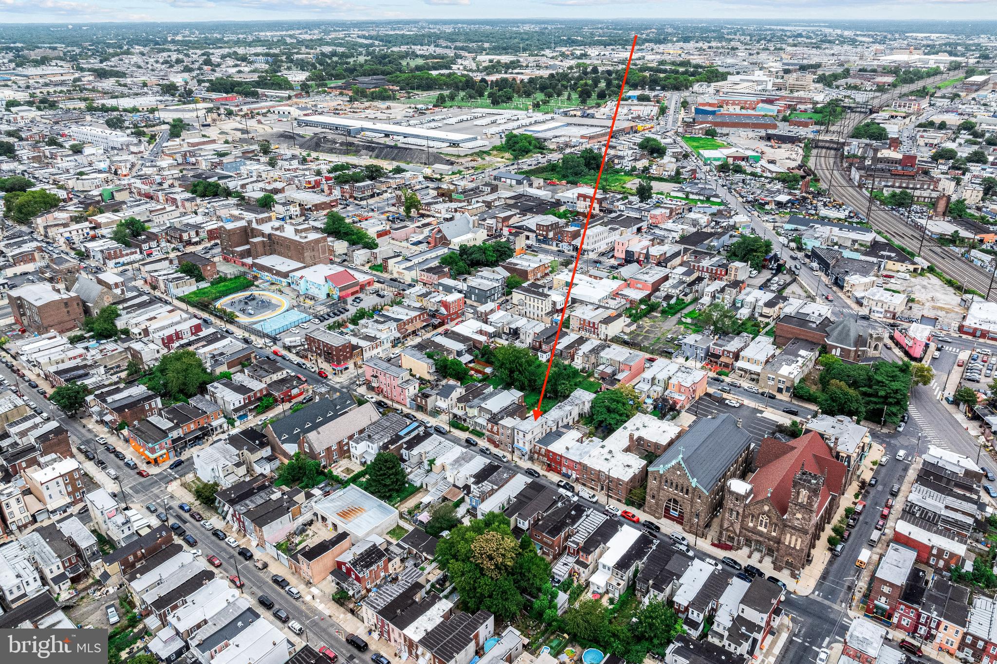 3533 North 6th Street Philadelphia, PA 19140 - Photo 8 of 31 an aerial view of a city with lots of residential buildings