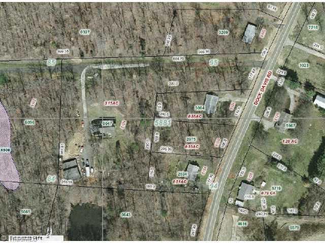 5126 Dock Davis Road Clemmons, NC 27012 - Photo 9 of 9 Other. Aerial view of 3+ acres. Barn has 110/220 power, 1/2 bath, gas furnace!
