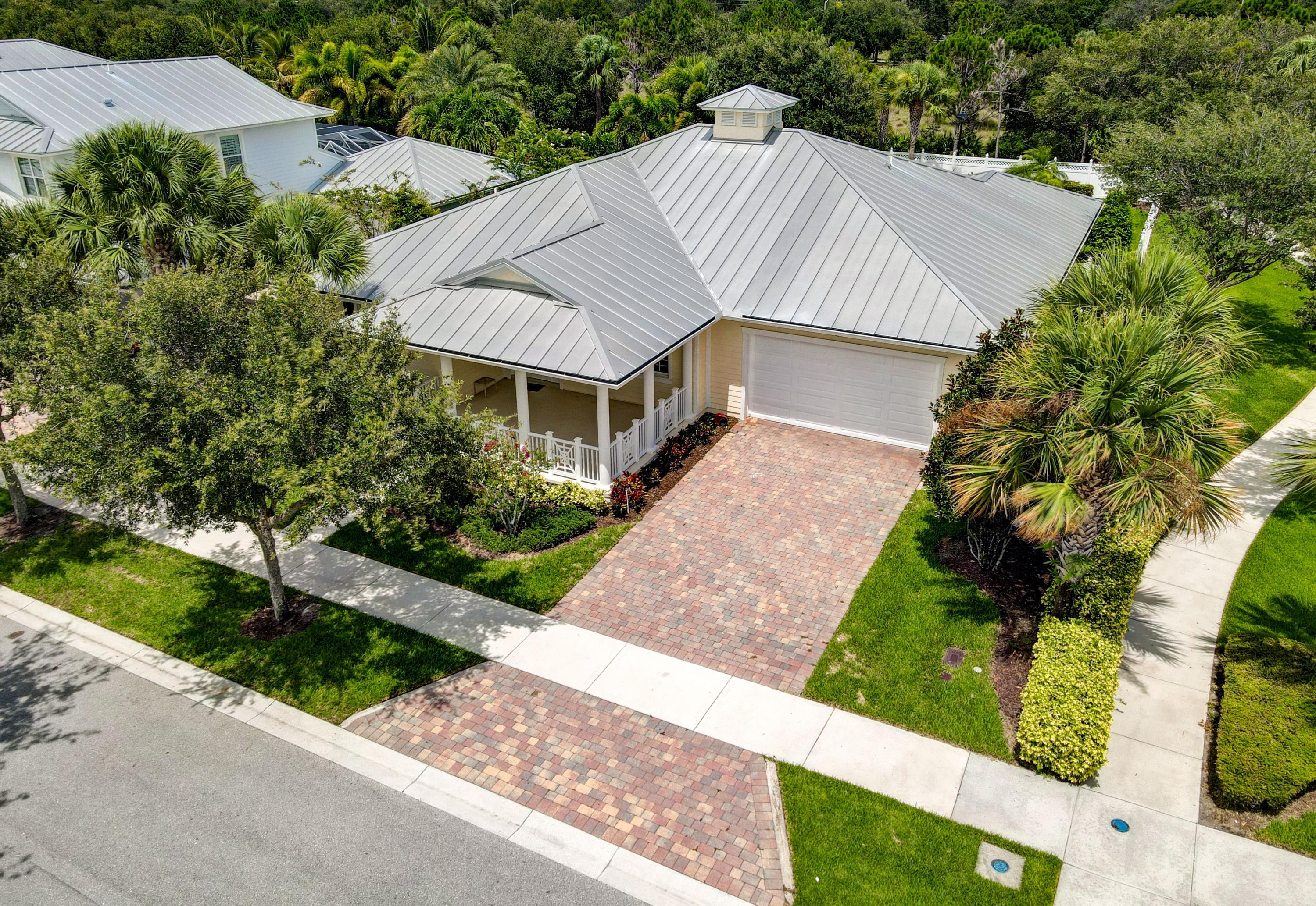 an aerial view of house