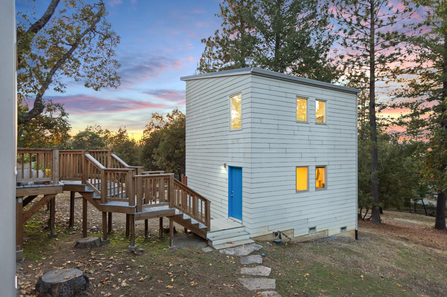 22080 Fiddletown Road Volcano, CA 95689 - Photo 5 of 94 a view of a house with a yard and wooden deck